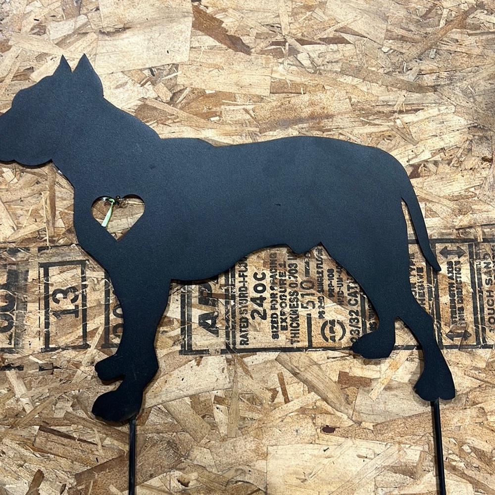 Metal Dog Art - Pitbull